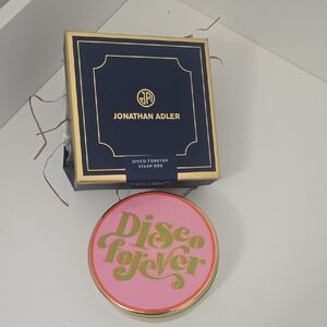 Jonathan Adler Pink and Gold Disco Stash Box
